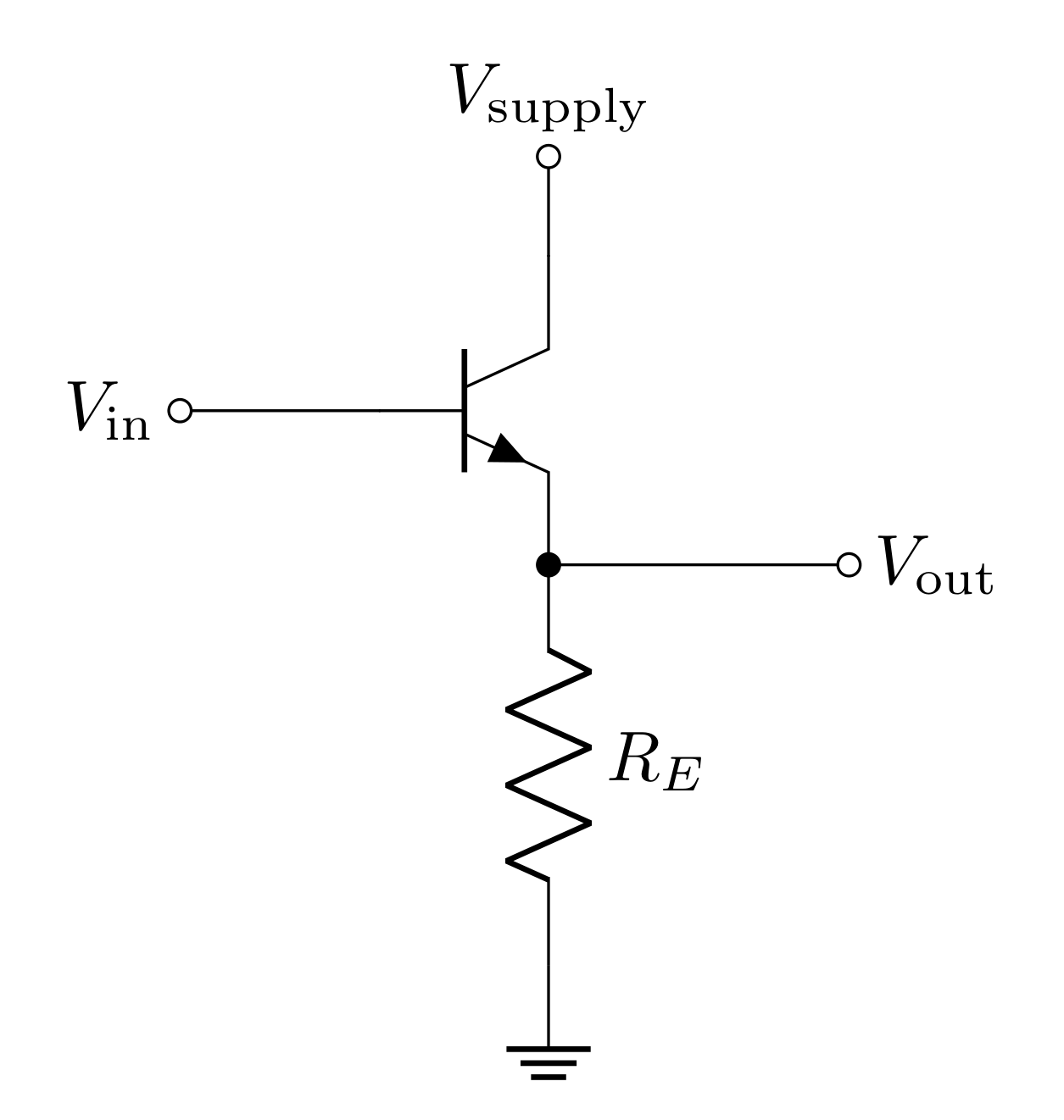Emitter follower transistor circuit