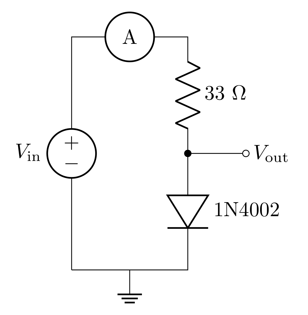 Figure 9: Simple diode circuit