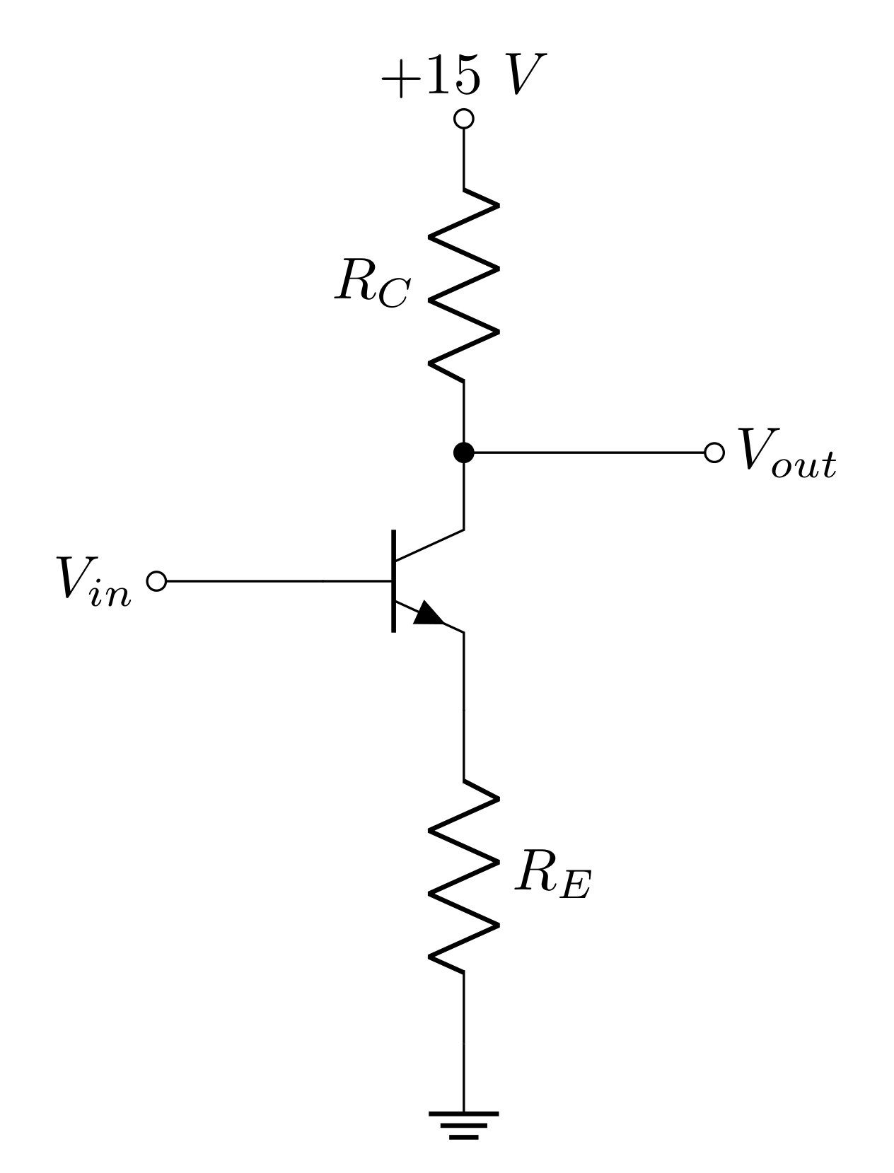 Figure 3: Emitter amplifier transistor circuit