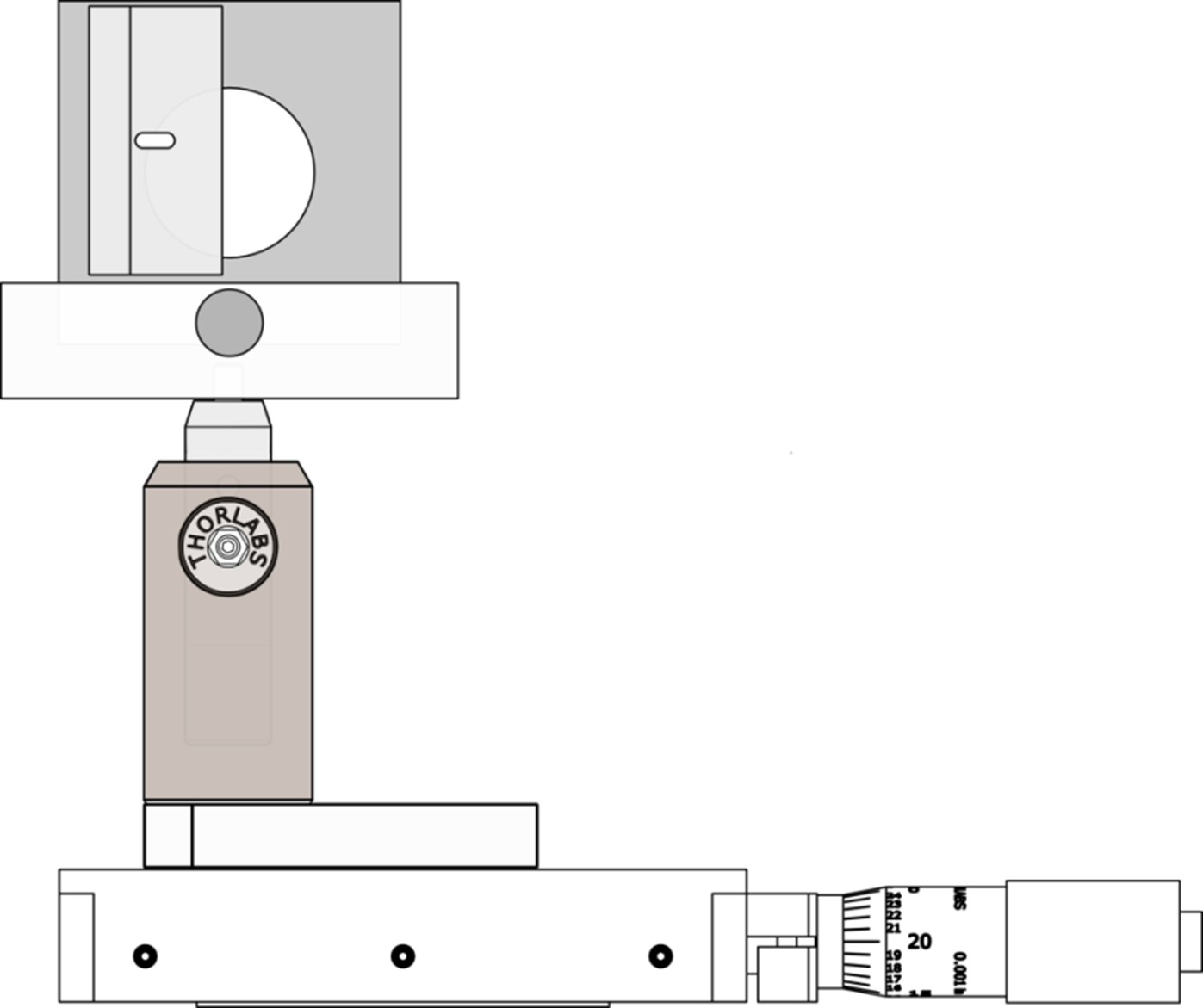 Figure 3: Razor blade mounted on a translation stage.